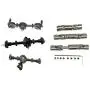 Facibom Upgrade Metal Gear Front & Central & Rear Axle with 1 Set Shaft Assembly Part for WPL 6WD RC Car B-16 B-36 RC Car Parts