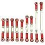YU-NIYUT 9pcs/Set Metal Steering Tie Rod Kit DIY Modified Upgrade Accessories, 1/12 RC Rock Crawler Car for WLtoys 12428 12429 12423 FY01 FY03, DIY RC Vehicle Modification Fun for Adults and Kids