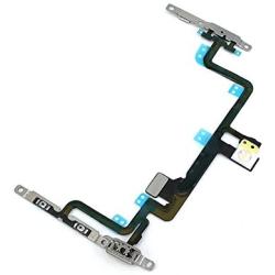 ATEANO Power Volume Button Mute Switch Flash Light Flex Cable Pre-Installed Metal Bracket Replacement for iPhone 7 (4.7 inch)