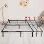 PrimaSleep Full Queen King, Tool Free, Easy Assembly Non Slip for Box Spring 7 inch Dura Metal Compact Adjustable Steel Bed Frame, Universal, Black
