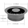 LQS Kitchen Sink Garbage Disposal Flange and Sink Stopper, fit 3-1/2 Inch Standard Sink Drain Hole Colour Gunmetal