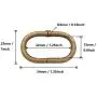 BIKICOCO 1-1/4 Metal Oval Ring Buckle Loops Non Welded for Leather Purse Bags Handbag Straps, Bronze - Pack of 10