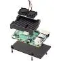 Pastall Raspberry Pi 4 Armor Case with Dual Cooling Fan Metal Shell Black Enclosure for Pi 4 Model B