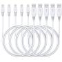 iPhone Charger Cable 6ft 5Pack,iPhone Cable 6 Foot Ailawuu iPhone Cord Sync USB Fast Charging Compatible with iPhone 11/11 Pro/Pro Max/X/XS Max/XR/8/8 Plus/7/7 Plus/iPad/iPod (White)