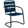 Crosley Furniture CO1030-NV Brighton Retro Metal Chair, Set of 2, Navy