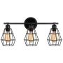 Wire Cage Wall Sconce,Industrial Bathroom Vintage Style Metal Wall Lamp E26 Bulb Base,Rustic Farmhouse Wall Light Fixture for Headboard Bedroom Garage Door Porch