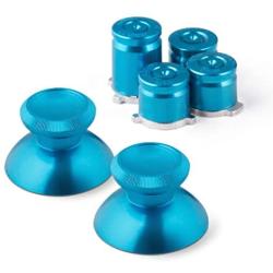 Metal Thumbsticks Joysticks for Xbox One, Aluminum Alloy ABXY Bullet Buttons Analog Grip Replacement Parts for Xbox One, Xbox One S/X, Xbox Series X Controllers with Installation Tools(Blue)