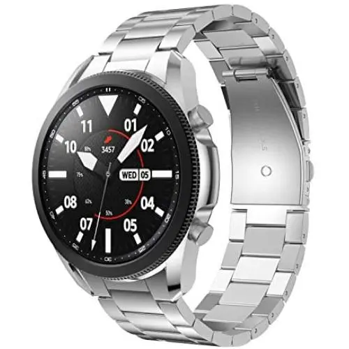 BaiHui Metal Bands Compatible with Galaxy Watch 3 45mm Bands, Solid Stainless Steel Watch Bands Replacement Metal Strap for Galaxy Watch 3 45mm Smart Watch - Silver BaiHui Metal Bands Compatible with Galaxy Watch 3 45mm Bands, Solid Stainless Steel Watch Bands Replacement Metal Strap for Galaxy Watch 3 45mm Smart Watch - Silver