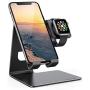 Stand for Apple Watch Phone Holder 2 in 1 : Lamicall Desktop Stand Holder Charging Station Dock Compatible with Apple Watch Series 5/4/3/2/1, and Phone 11 Pro/Xs/X Max/XR/X/8/8Plus/7/7 Plus /6S Plus