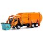 FUBARBAR Garbage Truck Toy, Model 1:43 Scale Metal Diecast Recycling Clean Trash Garbage Rubbish Waste Transport Truck Alloy Model Car Toy Garbage Cans for Kids Birthday Party Supplies(Orange)