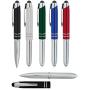 Stylus Pen for Touchscreen Devices, Tablets, iPads, iPhones, Multi-Function Capacitive Pen with LED Flashlight, Ballpoint Ink Pen, 3-in-1 Metal Pen, Multi,6PK