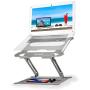 Urmust Laptop Notebook Stand Holder, Ergonomic Adjustable Ultrabook Stand Riser Portable Compatible with MacBook Air Pro, Dell, HP, Lenovo Light Weight Aluminum Up to 15.6&(Gray)