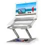 Urmust Laptop Notebook Stand Holder, Ergonomic Adjustable Ultrabook Stand Riser Portable Compatible with MacBook Air Pro, Dell, HP, Lenovo Light Weight Aluminum Up to 15.6&(Gray)