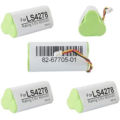 5-Pack Battery for Motorola Symbol LS4278 LS4278-M LI4278 DS6878 Barcode Scanner 800mAh 3.6V Ni-Mh PN 82-67705-01 BTRY-LS42RAAOE-01