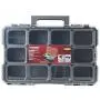 Husky 10-Compartment Interlocking Small Parts Organizer Black