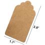 100pcs Kraft Paper Gift Tags with Free 100 Root Natural Jute Twine(Water Ripple)