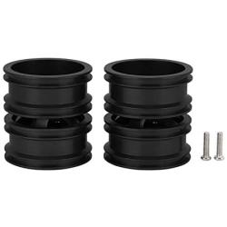 RC Rear Wheel Hub, 2pcs Metal Toy Car Wheel Hub Upgrade Parts Fit for WPL 1/16 B14 B24 B16 B36 RC Toy Car(Black)