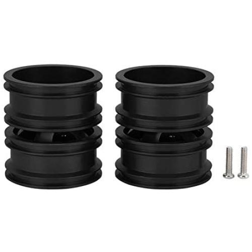 RC Rear Wheel Hub, 2pcs Metal Toy Car Wheel Hub Upgrade Parts Fit for WPL 1/16 B14 B24 B16 B36 RC Toy Car(Black)