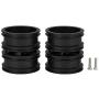 RC Rear Wheel Hub, 2pcs Metal Toy Car Wheel Hub Upgrade Parts Fit for WPL 1/16 B14 B24 B16 B36 RC Toy Car(Black)