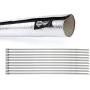 Wire Heat Shield Sleeve Aluminized Heat Shroud Heat Sleeving Fuel Line 2.2'' I.D. X 3Ft With 10 Pcs Stainless Steel Cable Metal Zip Ties