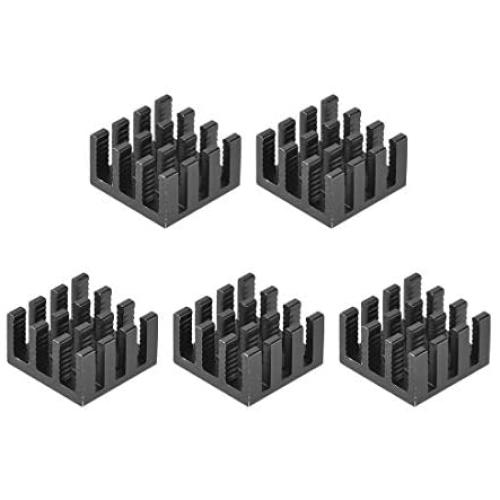uxcell Electronic Radiators Heatsink for MOS GPU IC Chip Black 14 x 14 x 8 mm 5pcs