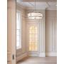 Pendant Lighting 18 inch 3 Light Drum Pendant Light with Fabric Shade and Glass Diffuser in Brushed Nickel, Classic Convertible Drum Chandelier for Living & Dinning Room XiNBEi-Lighting XB-P1199-BN