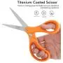 LIVINGO Scissors, 8'' Scissors All Purpose 3-Pack, Titanium Ultra Sharp Scissors for Office Home School Sewing Fabric Craft Supplies, Professional Stainless Steel Blades Shears, Comfort Soft Grip
