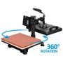 ZENY Upgrated Proffesional Digital Tshirt Heat Press Machine 5 in 1 Swing Away Multifunctional Sublimation Heat Transfer Printer Machine,12 x 15 Inch,5 pcs