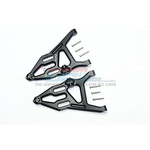 GPM for Traxxas Unlimited Desert Racer 4X4 (#85076-4) Upgrade Parts Aluminum Front Lower Suspension Arm - 1Pr Set Black