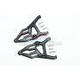 GPM for Traxxas Unlimited Desert Racer 4X4 (#85076-4) Upgrade Parts Aluminum Front Lower Suspension Arm - 1Pr Set Black
