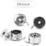 Magicfour Bobbin Case, 6 Pack Stainless Steel Sewing Machine Bobbin Case and 6 Pack Sewing Machine Bobbins Sewing Machine Accessories Part for Front Loading 15 Class Machines