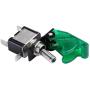 ESUPPORT Car Green Cover Green LED Light Rocker Toggle Switch SPST ON Off Pack of 5