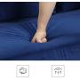 VASAGLE Sofa, Couch for Living Room, Velvet Surface, for Apartment, Small Space, Solid Wood Frame, Metal Legs, Easy Assembly, Mid-Century Modern Design, 71.3 x 32.3 x 33.9 Inches, Blue ULCS002Q01
