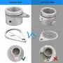BonyTek 2 Pack Aluminum Alloy Flag Pole Rings, 360 Degree Rotating Flagpole Flag Mounting Rings Spinning Flag Pole Kit with Carabiner for 0.75-1.02Inch Diameter Flagpole (Silver)