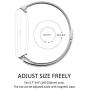 Maxjoy Compatible with Fitbit Versa Bands, Versa 2 Stainless Steel Metal Band Mesh Replacement Bracelet Wristband with Protective Case Compatible with Fitbit Versa 2 1 Watch, Silver