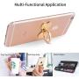 pzoz Metal Cell Phone Finger Ring Stability Holder Back Stand Collapsible Hand Grip Knob Loop Universal Car Mount Hook Kickstand 360 for iPhone Samsung Galaxy Mobile Cute Accessories (Gold)