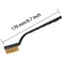 Topspeeder 12 Pieces Wire Brush (Stainless Steel + Brass) Scratch Brush, Curved Handle Masonry Brush Wire Bristle for Cleaning Welding Slag and Rust