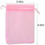 Tojwi 50pcs Organza Bags-Mix Color 3.54x4.33(9x11cm) Satin Drawstring Organza Pouch Wedding Party Favor Gift Bag Jewelry Watch Bags