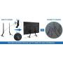 Mount-It! Universal TV Stand Base Replacement, Table top Pedestal Mount Fits 32 37 40 42 47 50 55 60 inch LCD LED Plasma TVs, 110 Lb Capacity