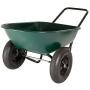 Garden Star 70005 Large Steel Tray Yard Rover Wheelbarrow, Green/Black