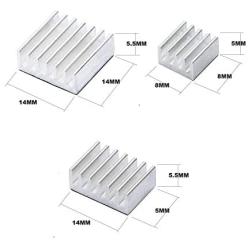 Pastall 8 PCS Raspberry Pi 4 Heatsink Kit with Thermal Conductive Adhesive Tape, Aluminum Heatsink for Raspberry Pi B B+ 2/3/4