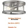 Farmhouse Drum Flush Mount Ceiling Light Seeded Glass Pendant Shade Ceiling Light Fixture Dining Room Light