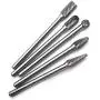 YUFUTOL Carbide Burrs Set - 5pcs diameter Extended Long Double Cut Solid Carbide Rotary Burr File Set 1/4 Inch Shank for Die Grinder Drill, Metal Carving,Polishing,Engraving,Drilling