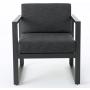 GDF Studio Nealie Patio Furniture ~ 4 Piece Outdoor Aluminum Chat Set (Dark Grey)