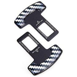 2 Packs Car Seat Belt Clip, Car Seat Belt Silencer Metal Tongue, Seat Safety Belt Buckle Auto Metal Seat, Universal Fit, Pattern 1