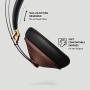 Meze 99 Classics Walnut Gold | Wired Over-Ear Headphones with Mic and Self Adjustable Headband | Classic Wooden Closed-Back Headset for Audiophiles