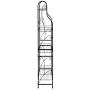 DOEWORKS 4 Tier Metal Plant Stand, Plant Display Rack, Ladder-Shaped Stand Shelf, Pot Holder for Indoor Outdoor Use, Black