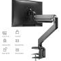 WALI Single Monitor Gas Spring Desk Mount Heavy Duty Aluminum Fully Adjustable Fit Screen up to 35 inch, 33 lbs. VESA 75 and 100 (GSM001XL), Black