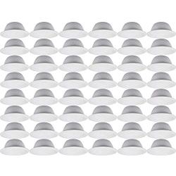 48 Pack - 6 Inch Recessed Can Light Trim - White Metal Step Baffle for 6'' Inch Recessed Can - Fits Halo/Juno Remodel Recessed Housing - BR30/PAR30/R30