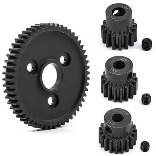 kingsea Metal Steel 54T 0.8 32 Pitch Spur Gear with 15T/17T/19T Pinion Gear Sets for RC Slash 4x4 VXL Rally VXL Stampede 4x4 1/10 Summit 1/10 E-REVO kingsea Metal Steel 54T 0.8 32 Pitch Spur Gear with 15T/17T/19T Pinion Gear Sets for RC Slash 4x4 VXL Rally VXL Stampede 4x4 1/10 Summit 1/10 E-REVO